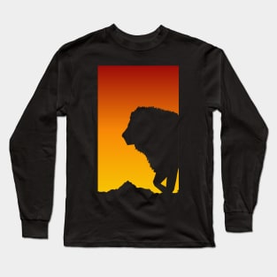 Sunset Lion Design - King of the Jungle Big Cat Lion Art Lion Lover Long Sleeve T-Shirt